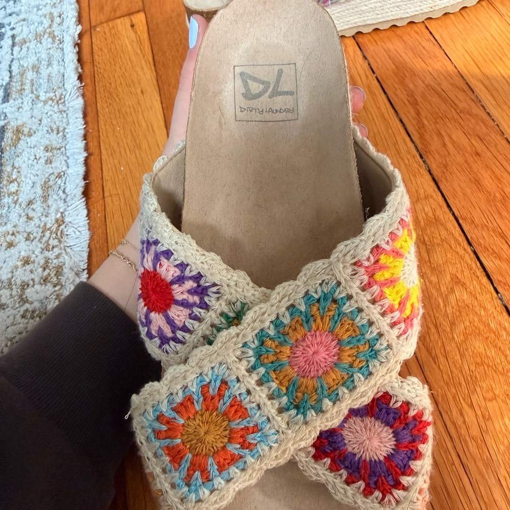 Colorful Crochet Women's Sandals - Picture 4 of 6